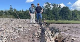 Century old wooden ship buried at N.S. beach uncovered by heavy rains